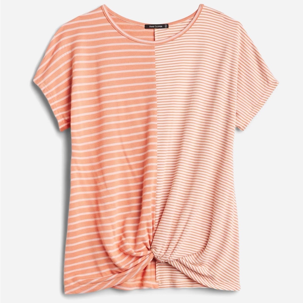 Pink Clover, knot front t-shirt